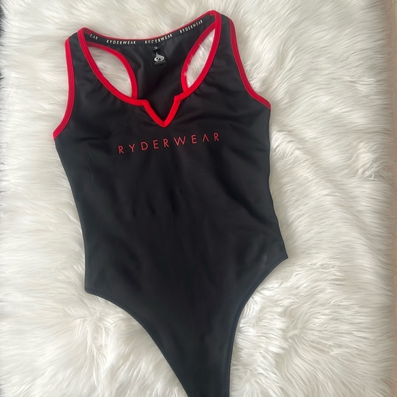 RYDERWEAR BSX BLACK RED BODYSUIT - Picture 2 of 5